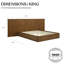 Lit en bois massif cannelé Ellison noyer-207230649-207267114