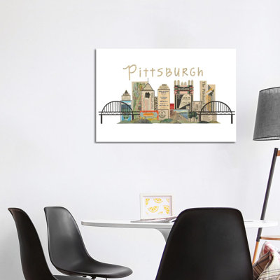 " Pittsburgh Horizontal Skyline " by Paper Cutz