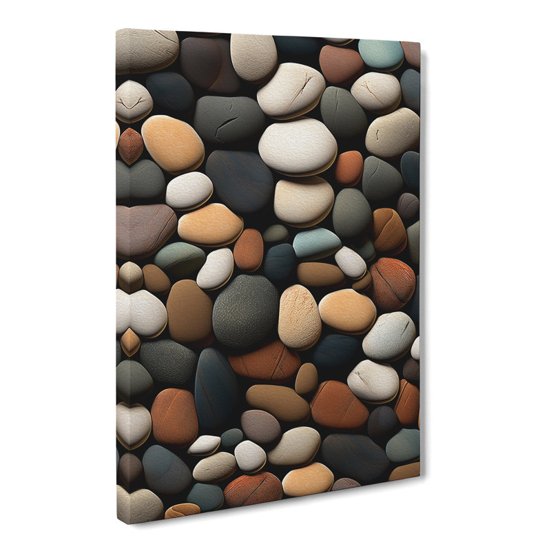 Pebbles Digital No.2 - Wrapped Canvas, 60cm H x 40cm W x 3cm D