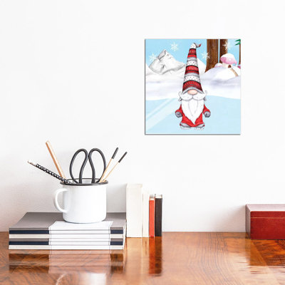 Fun Hat Gnoming Around II by Hugo Edwins - Wrapped Canvas Print