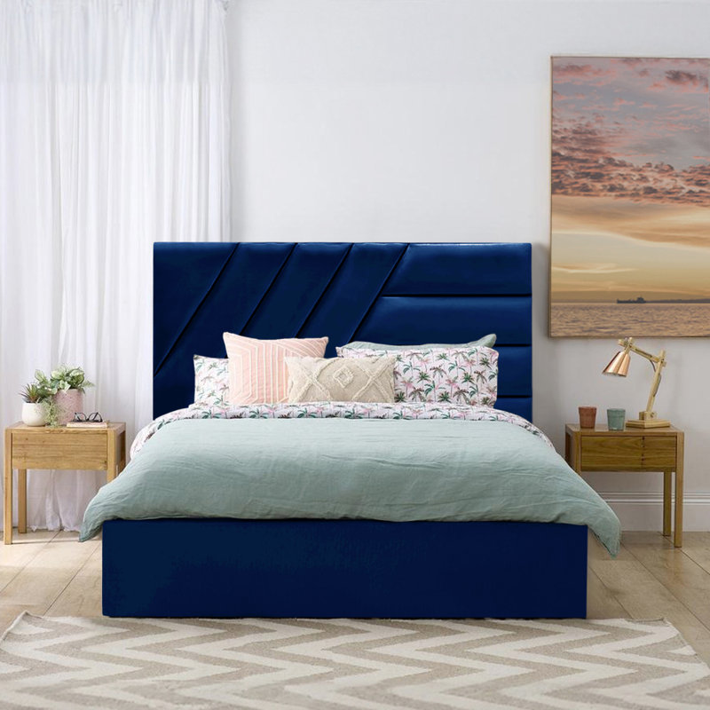 Eleonora Upholstered Bed, Double (4'6), Marine
