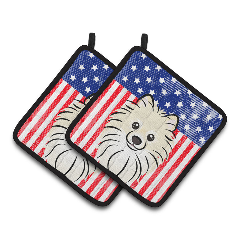 Cuisinier poignée pour trésors et poméranie caroline American Flag