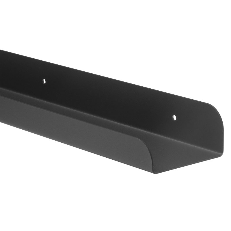 Ennice Metal Floating Shelf, 4cm H x 100cm W x 8cm D, Anthracite