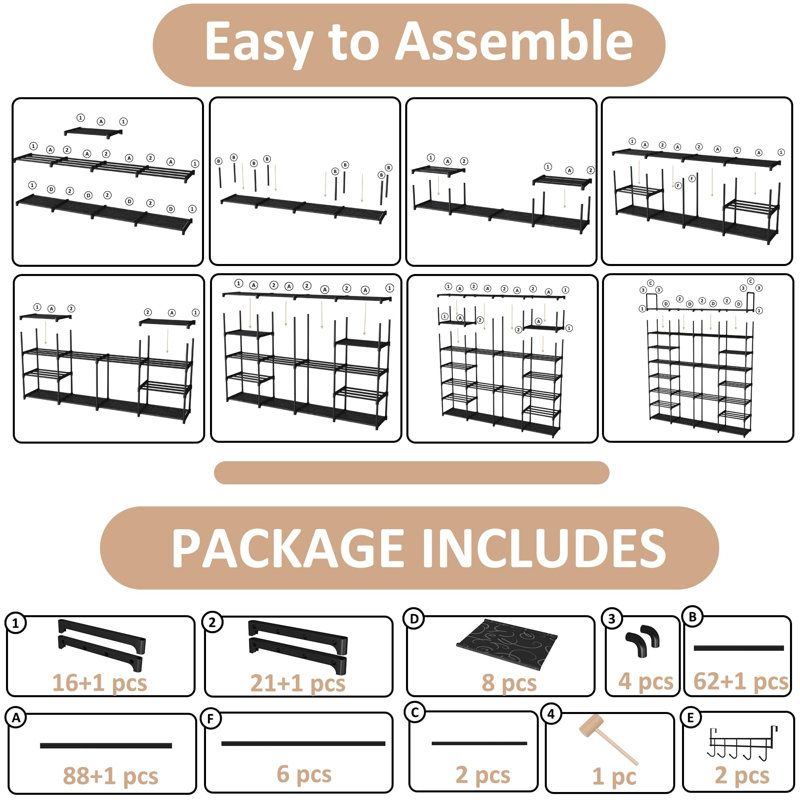 24 Pair Stackable Shoe Rack