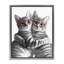 Art mural sur toile flottant, "Chat paire avec lunettes" par Annalisa Latella-472643298-472643297