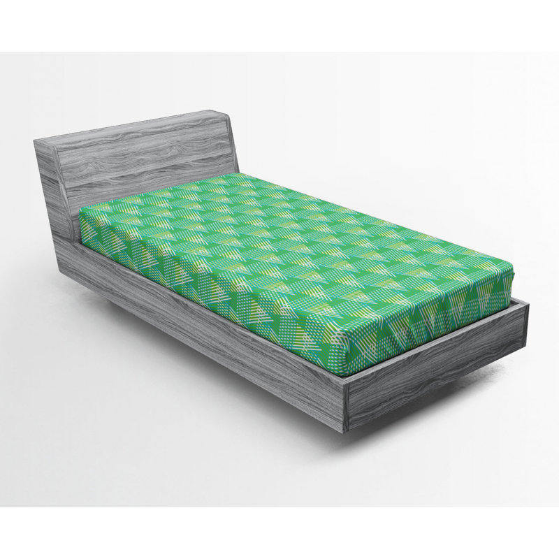 Microfiber Geometric Fitted Sheet, Full Fitted Sheet