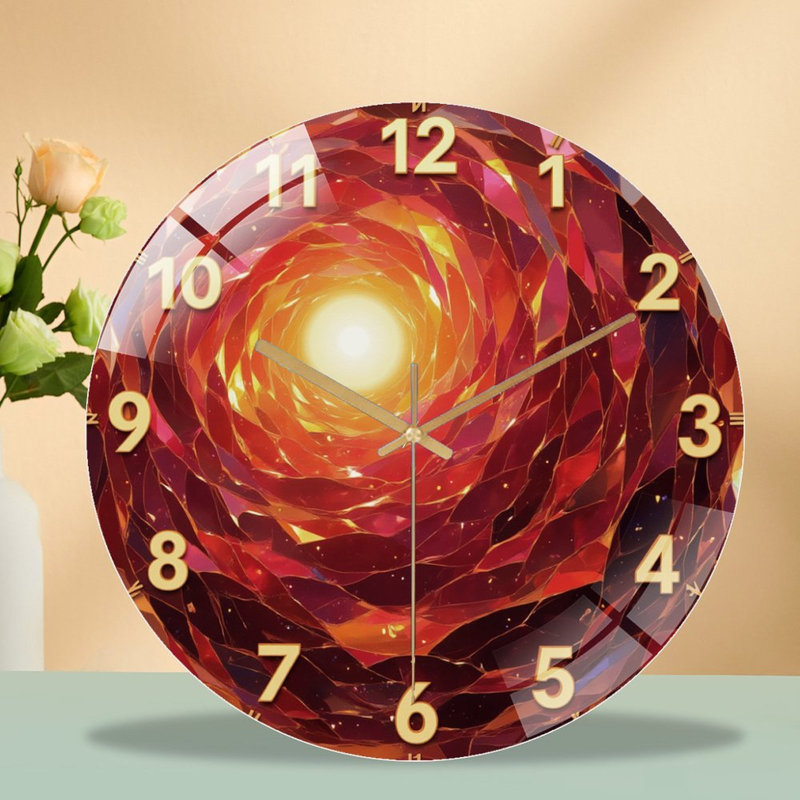 Horloge murale horloge murale en verre 12 po