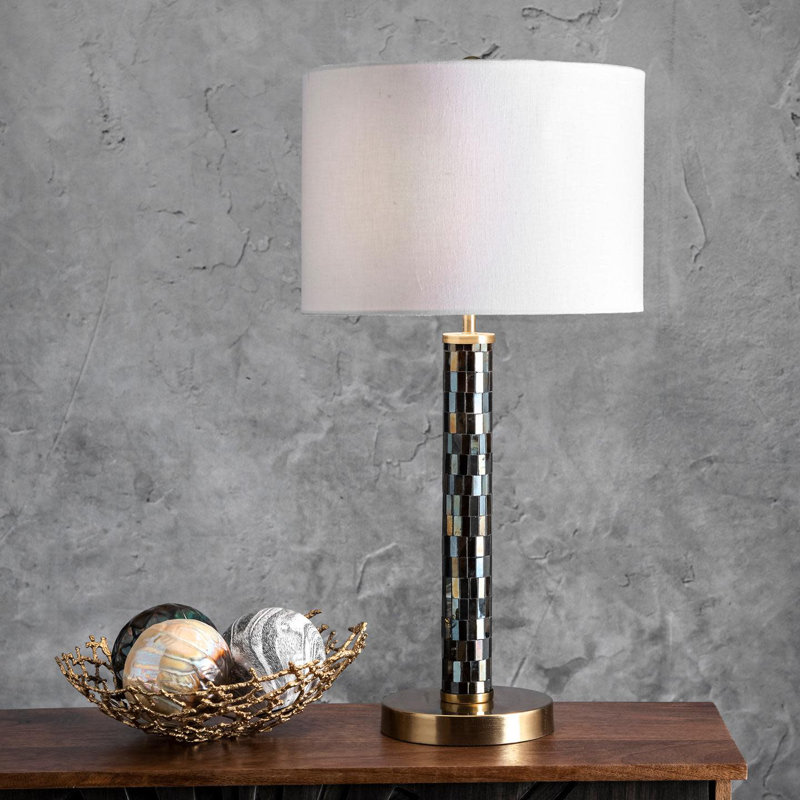 Lampe de table brune