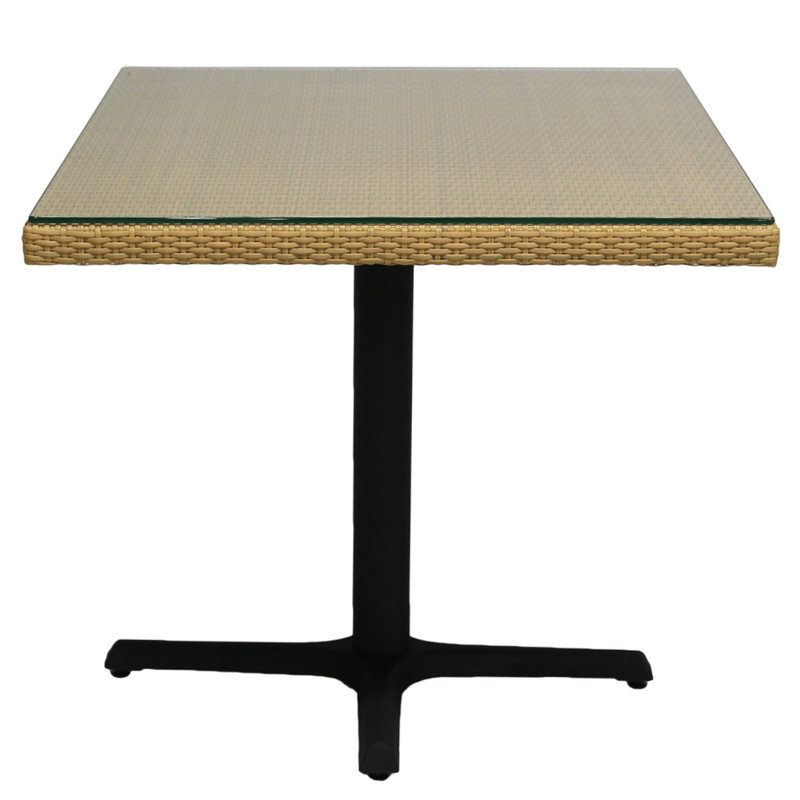 Asbury 31.5" Sq Table, Beige, 29.5"H x 31.5"W x 31.5"D