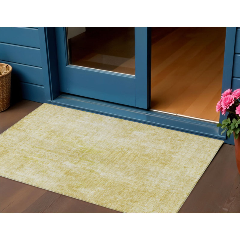 3' X 5' Abstract Washable Indoor Outdoor Area Rug