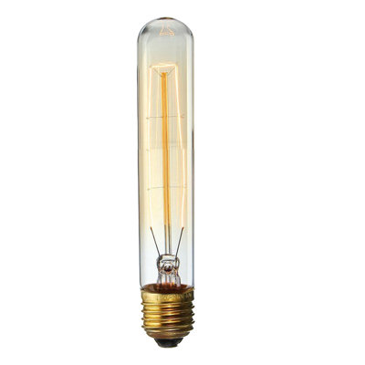 60W E27 Dimmable Incandescent Vintage Edison Tube Light Bulb Amber