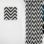Motif à chevrons noir et blanc Harmony - Rideau à chevrons - Velours obscurcissant - 1 panneau-107561882