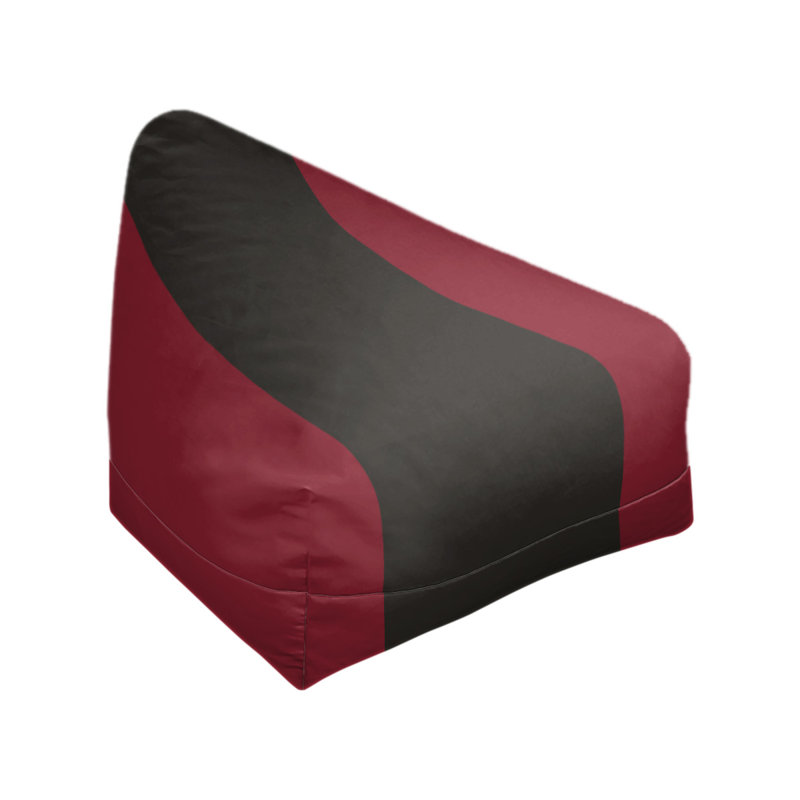 Bean Bag Cover, 42" H x 38" W x 2" D, Brick Red/Black