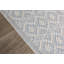 Tapis ivoire / bleu en coton tissé à la main et à plat Whorton-68790975