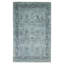 Tapis bleu sarcelle noué à la main de conception unique 4 pi 7 po x 7 pi 4 po