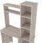 Ensemble de bureau 2 pièces, bibliothèque et bureau, gris clair