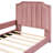 Twin Daybed In Charming Pink With Classic Stripe Headboard - Wood Structure Bewitching Materials, Bedroom Delight-1048457047