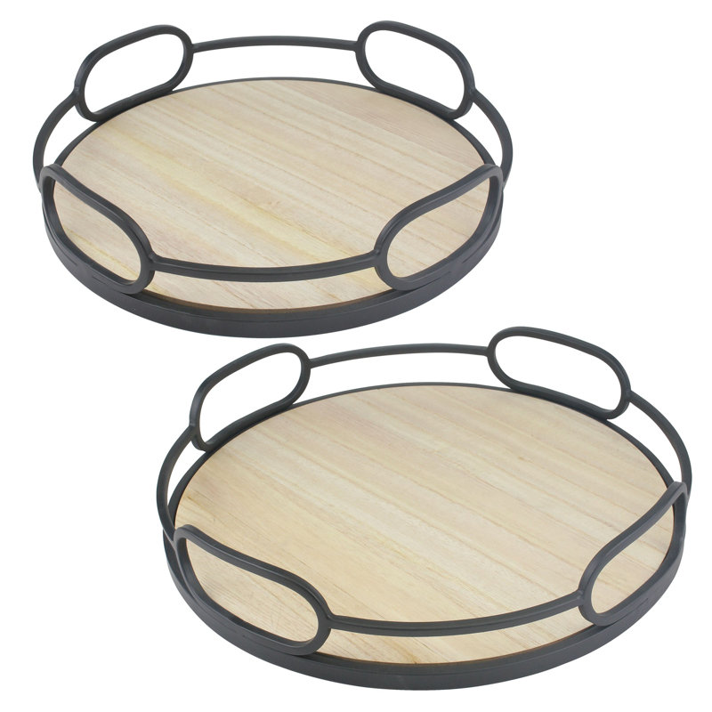 Jhara Metal Tray - Set of 2
