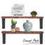 Support de décoration rétro en bois traditionnel Hamilton-37900497-37900494