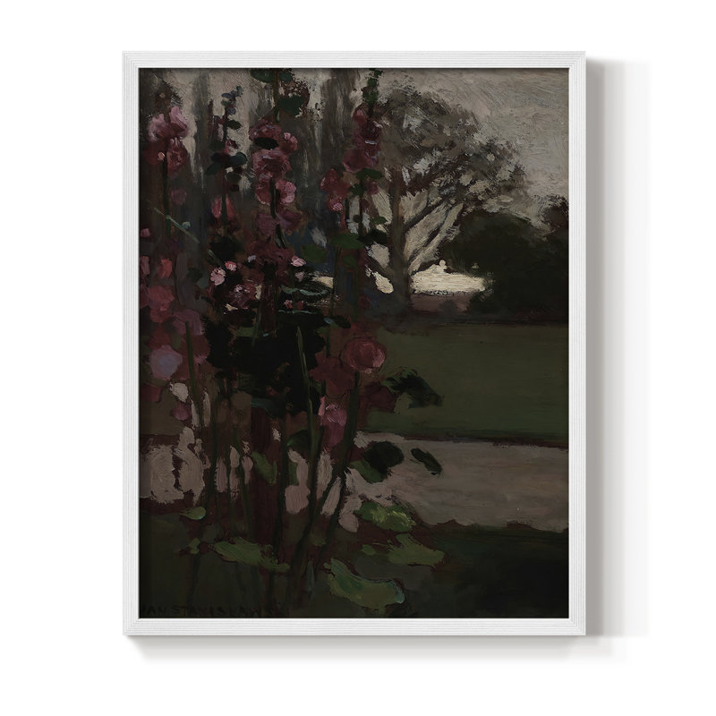 «Vintage Landscape Cxxv», reproduction encadrée - bois massif, H 21 po x l 17 po, Blanc