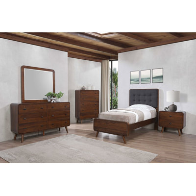 Heigl 5-piece Twin Bedroom Set Dark Walnut