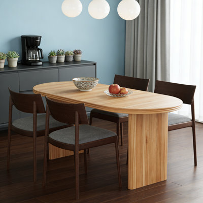 Modern Extendable Dining Table with Removable Extension Leaves