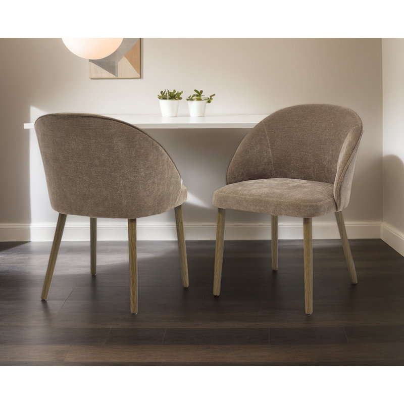 Upholstered Dining Chair, Brown, Brown