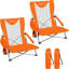 Chaise pliante Beach Beach avec sac isotherme et porte-gobelet, support 350 lb (paquet de 2)-131240507