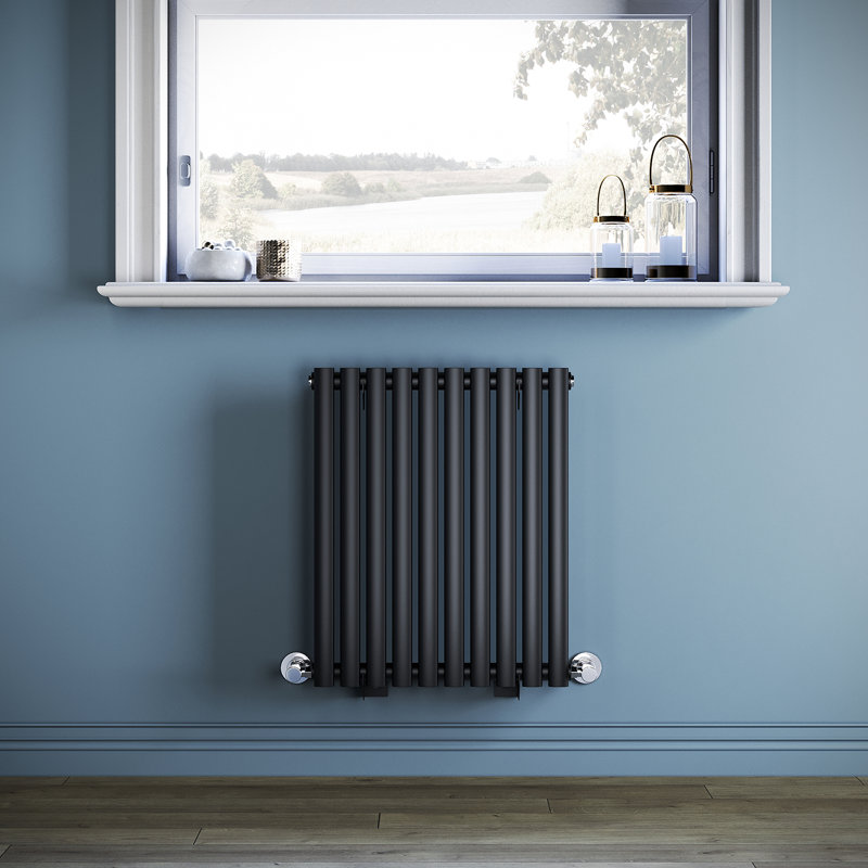 Blau Horizontal Designer Radiator, 60cm H x 55.5cm W x 9cm D