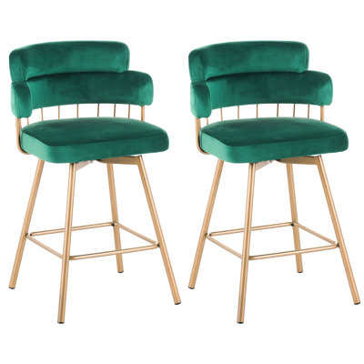 180 tabourets de bar pivotants, rembourrés, de 2, hauteur de comptoir de 26 po, de style moderne, siège baquet, capacité de 300 lb, assemblage facile, niveaux industriels, soutien, matériel, à nettoyer
