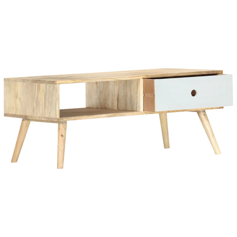 Underwood Solid Wood Four Leg Coffee Table with Storage