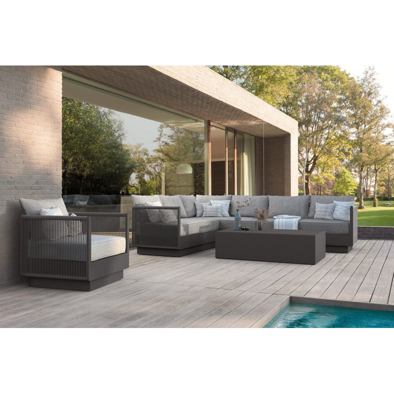 Porto Patio Chair with Cushion, Ash/Fog