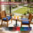 Outdoor Square Chair Cushions, 2-Piece Set,19*19*3 Inches, Splash-Proof & UV-Resistant Patio Cushions with Carrying Handles & Securing Straps-963065213-963065215