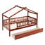 Lit simple en bois avec deux tiroirs-539235730