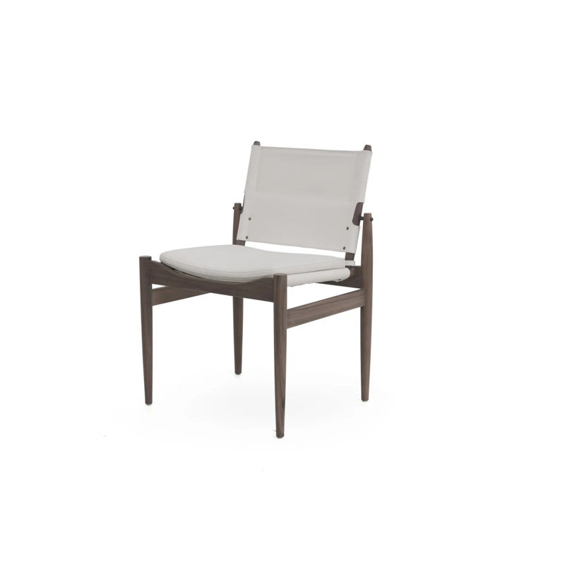 Journey Upholstered Dining Chair, Black Oak, Canvas Oatmeal
