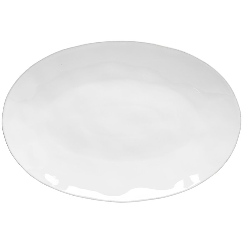 Plateau ovale 17,6 po Livia, Blanc