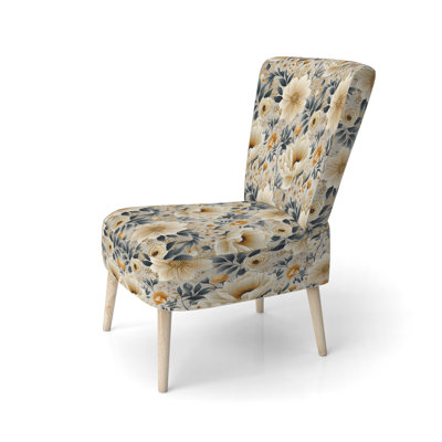 Chaise d'appoint rembourrée bohémienne et éclectique Neutre