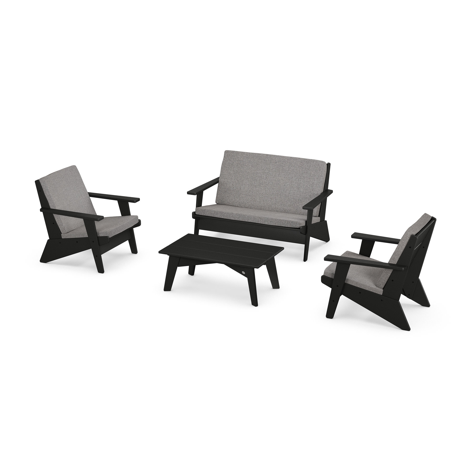 POLYWOOD Riviera Modern Lounge 4-Piece Set