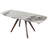 Retractable Sintered Stone Dining Table With Solid Wood Base