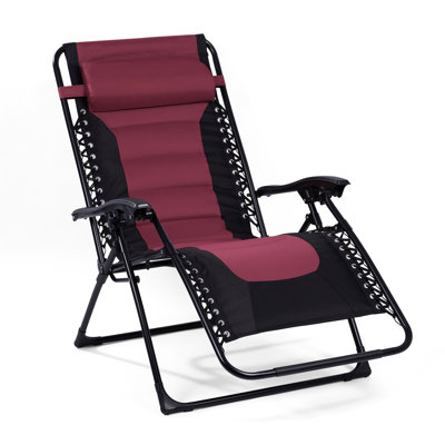Deluxe Xl Padded Recliner Chair – Ergonomic Anti-gravity Lounger With Folding Design, Side Tray, And Adjustable Headrest by Arlmont & Co.