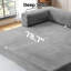 Canapé-lit pliant de 78,7 po, canapé-lit convertible avec coussins amovibles, canapé de plancher confortable pour salon, chambre à coucher, appartement, sans assemblage, velours côtelé, canapé de compression dans une boîte, gris clair
