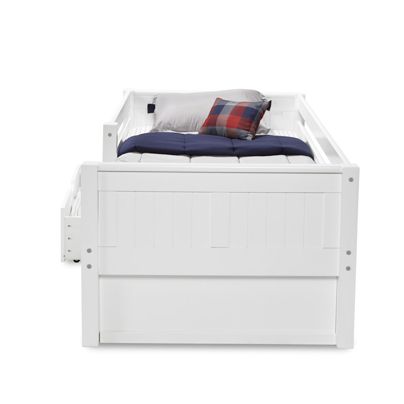 Aditya Kids Twin Daybed with Drawers, White