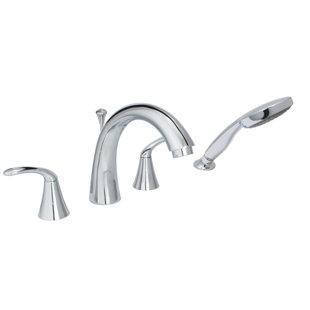 2 Handle Deck Roman Tub Faucet with Diverter