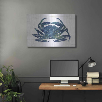 Luxe Metal Art 'Blue Coastal Crab' By Cindy Jacobs " Blue Coastal Crab " by Cindy Jacobs
