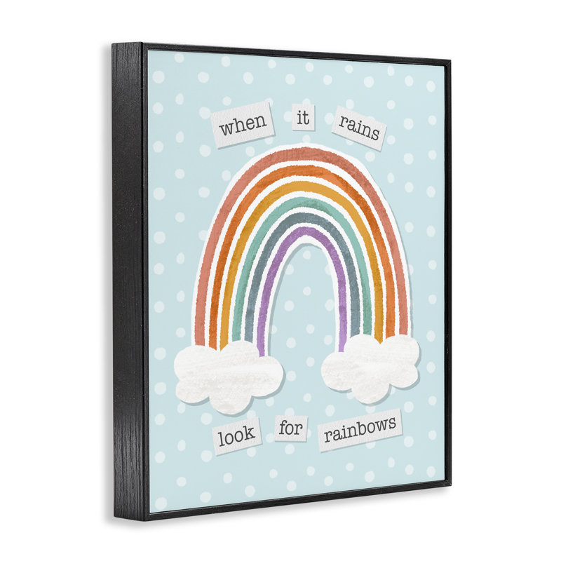 «When It Rains Look For Rainbows», estampe numérique, conception de Jilly Jack Designs, H 14 po x l 11 po