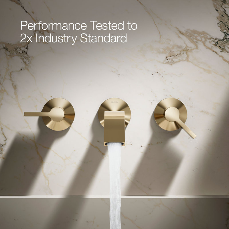 Components Wall-Mount Bathroom Sink Faucet Trim, Vibrant French Gold