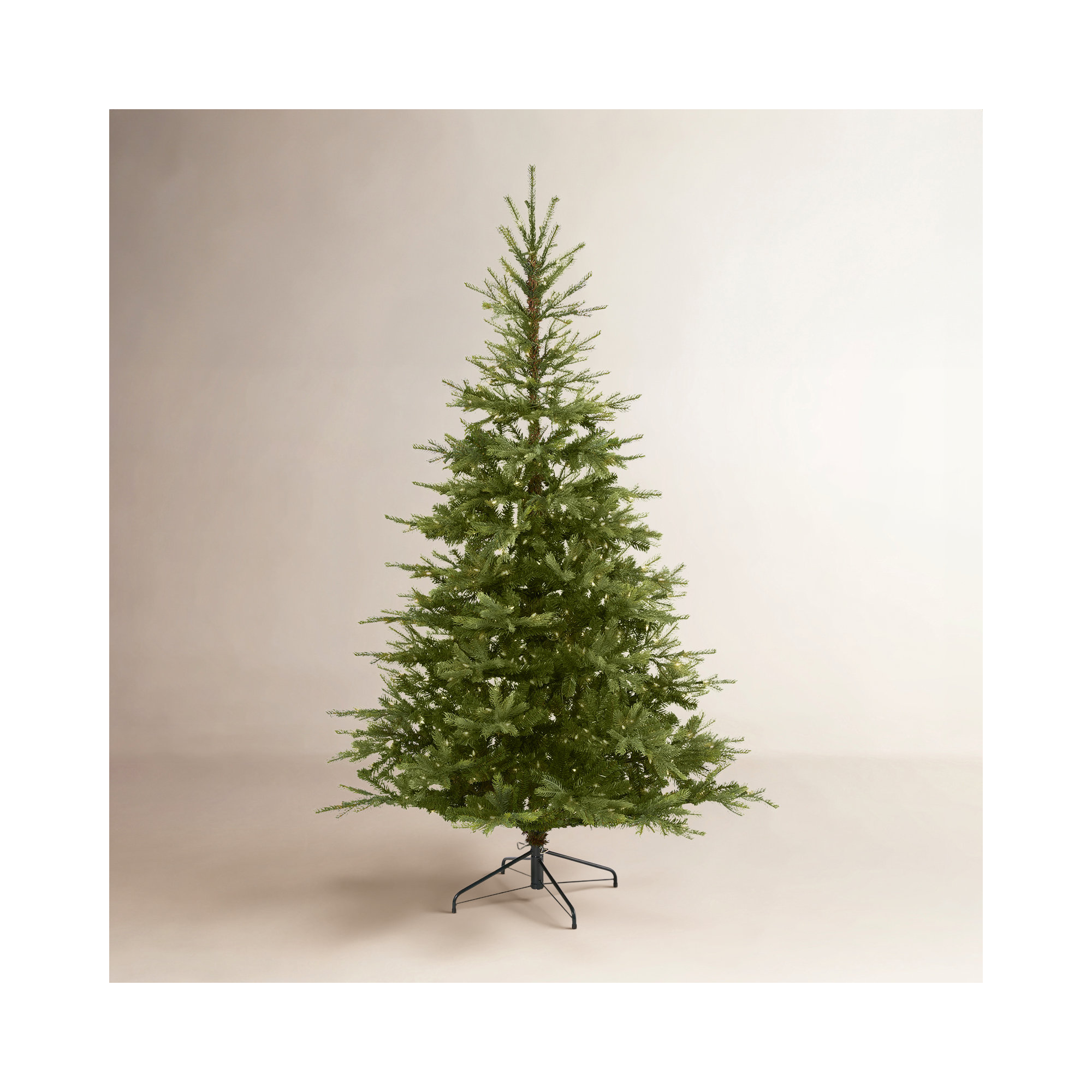 Lighted Artificial Spruce Christmas Tree, 7' H