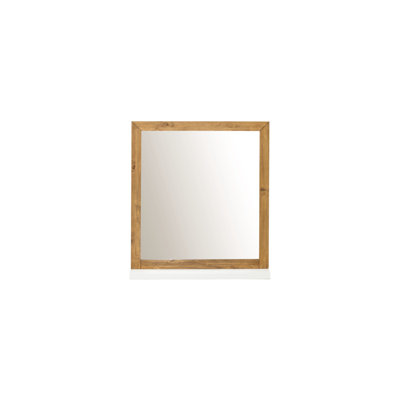 Ellarie Wood Flat Wall Mirror