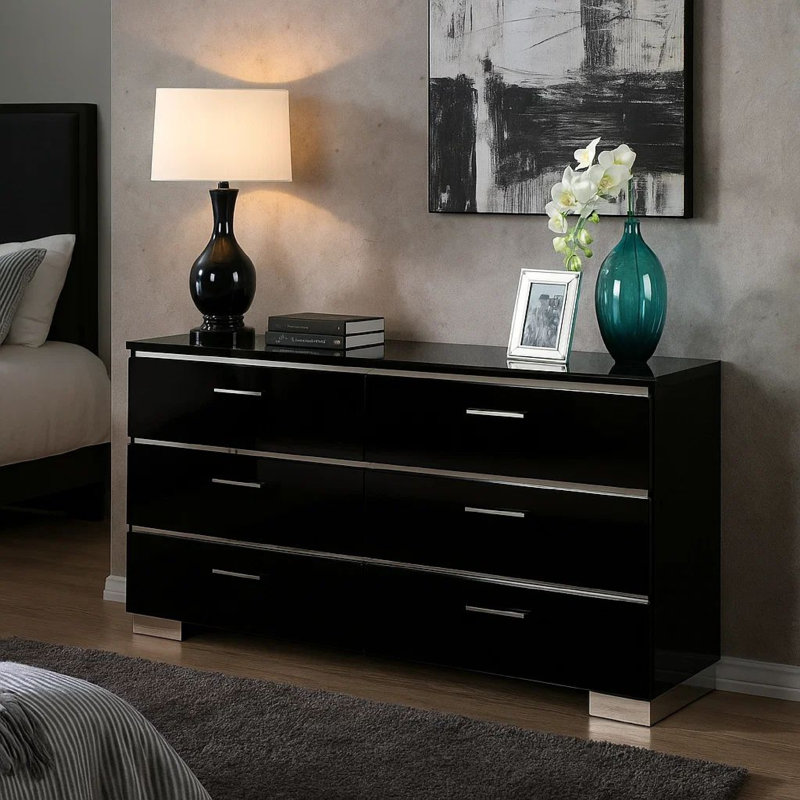 Commode double 6 tiroirs aleenah