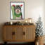 «Christmas Husky Snowboard» par Fab Funky, impression sur toile encadrée